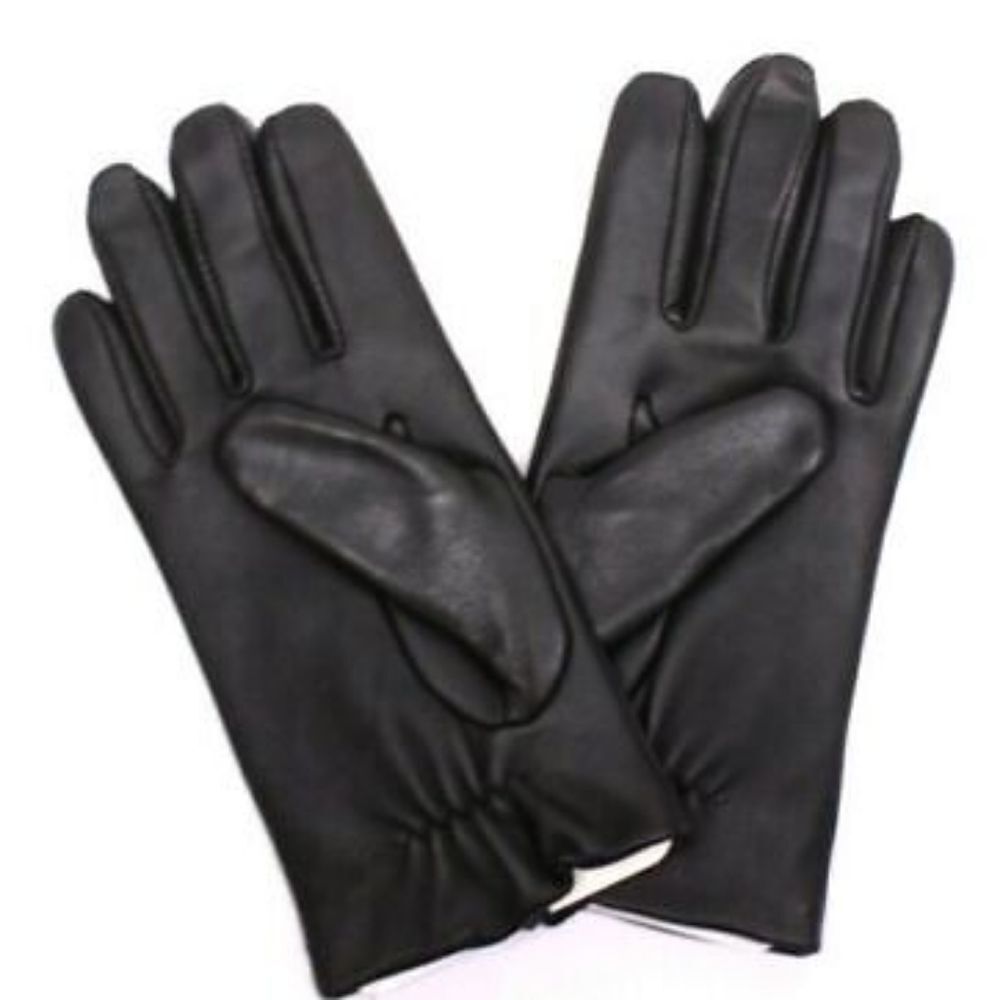 FOWNES BROTHERS Men's Leather Gloves Black Touch Screen